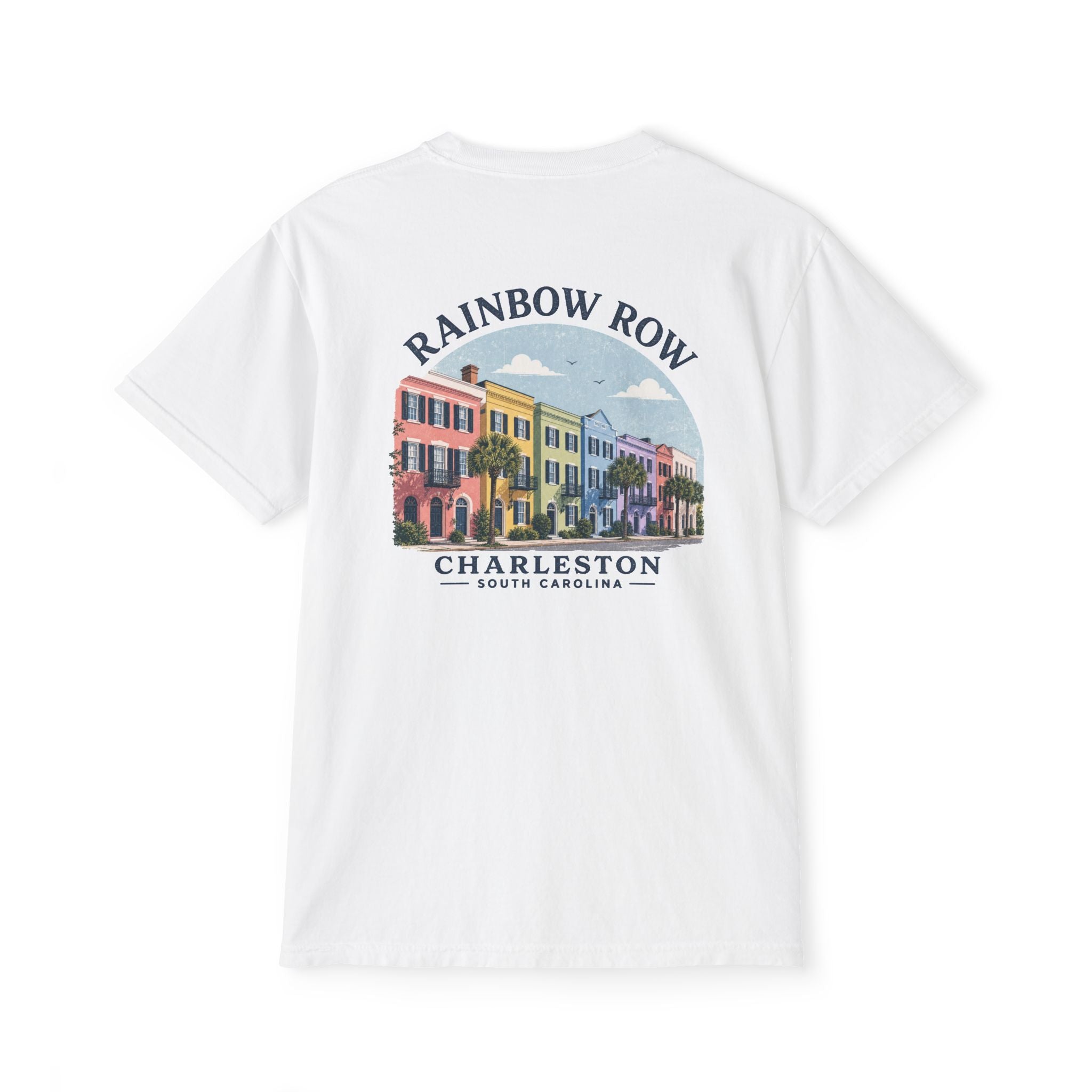 Tidebound Vintage Rainbow Row Charleston Pocket Tee