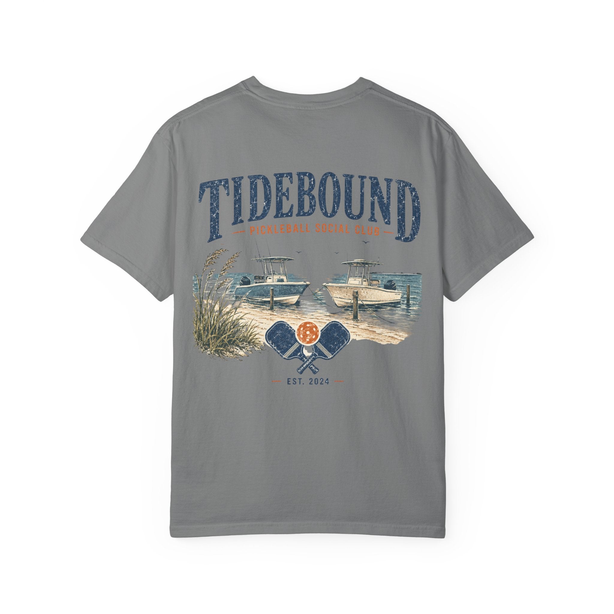 Tidebound Pickleball Club Tee — Coastal Boat & Paddles Graphic T-Shirt