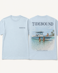 Tidebound Coastal Weekend T‑Shirt — Beach Boat Graphic Tee
