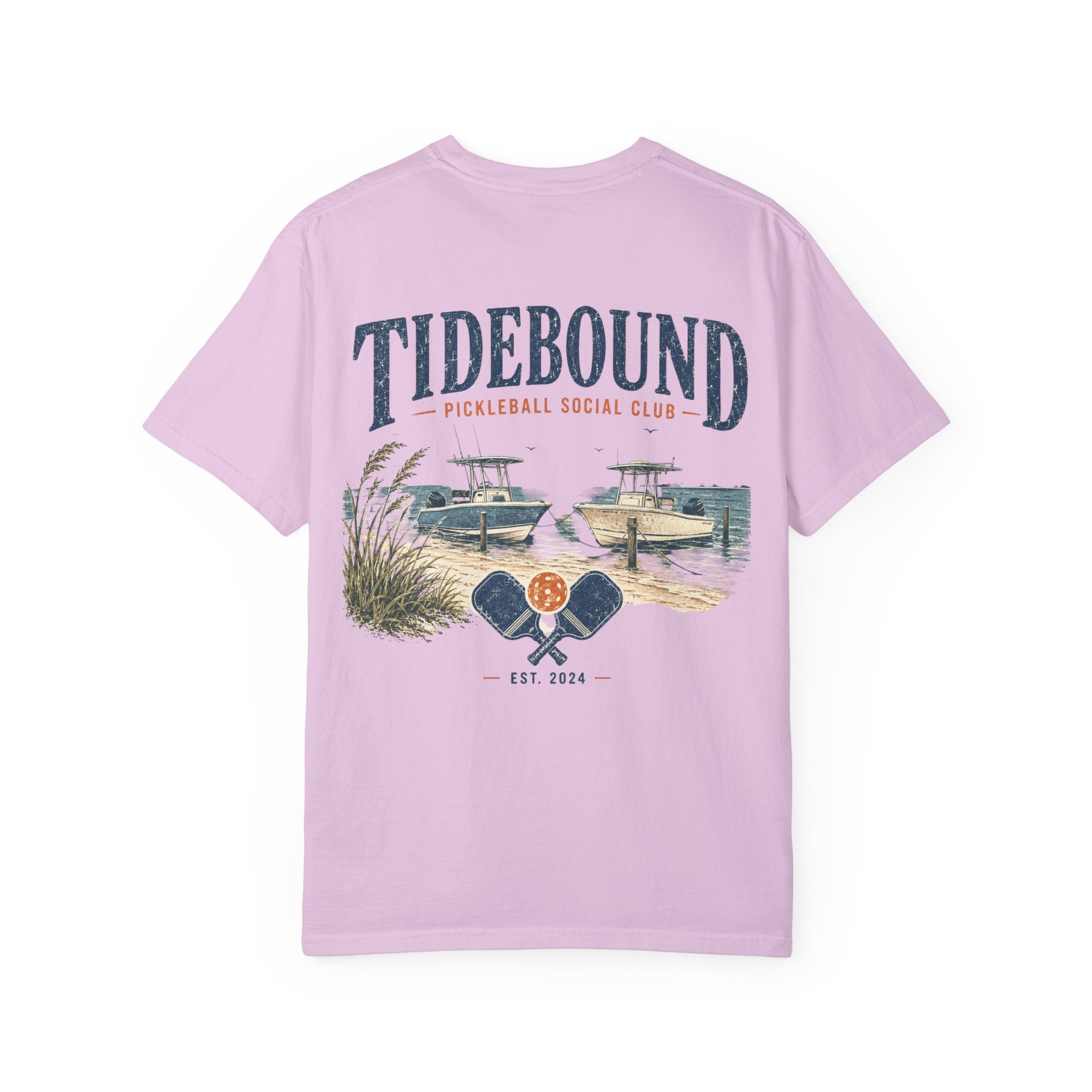 Tidebound Pickleball Club Tee — Coastal Boat & Paddles Graphic T-Shirt