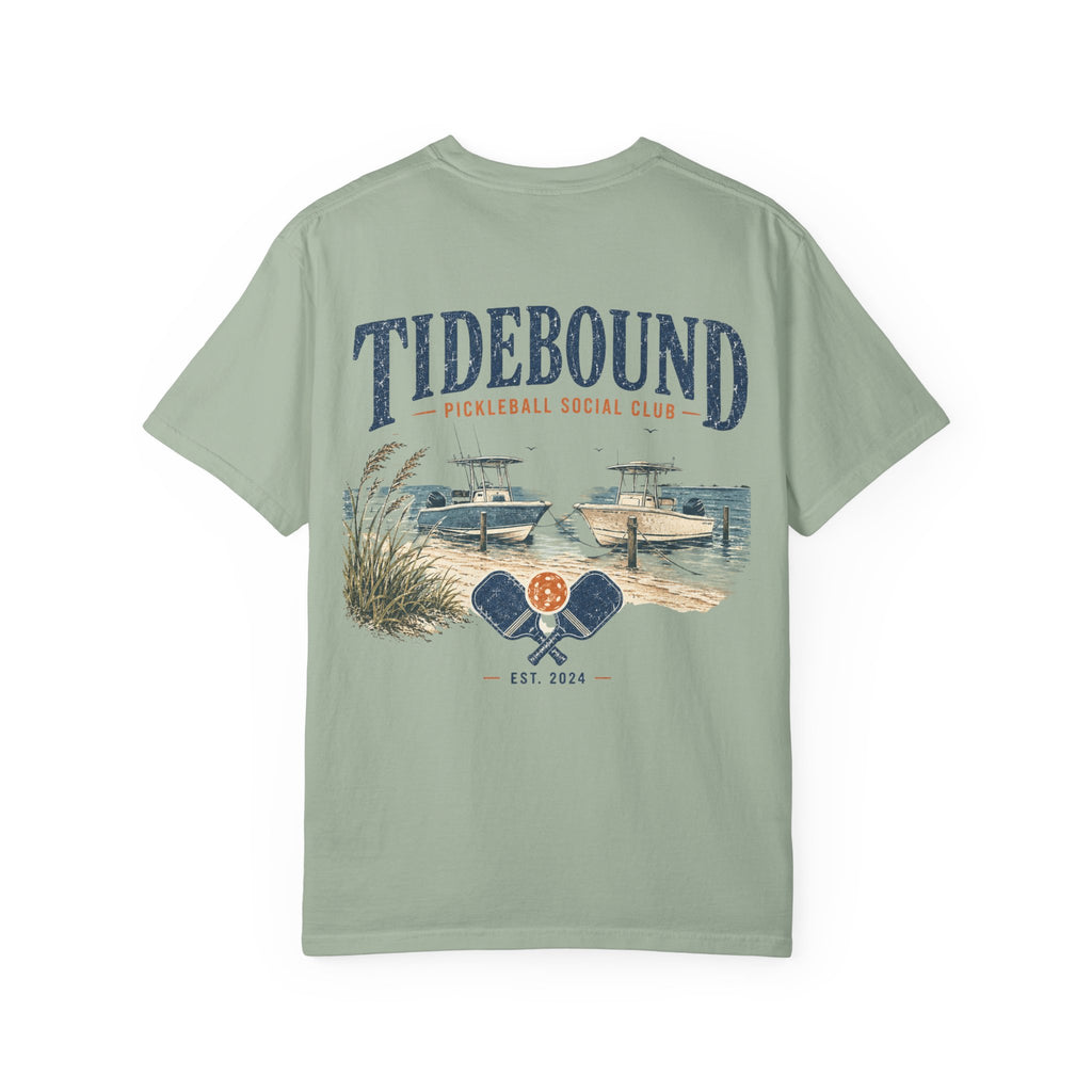 Tidebound Pickleball Club Tee — Coastal Boat & Paddles Graphic T-Shirt