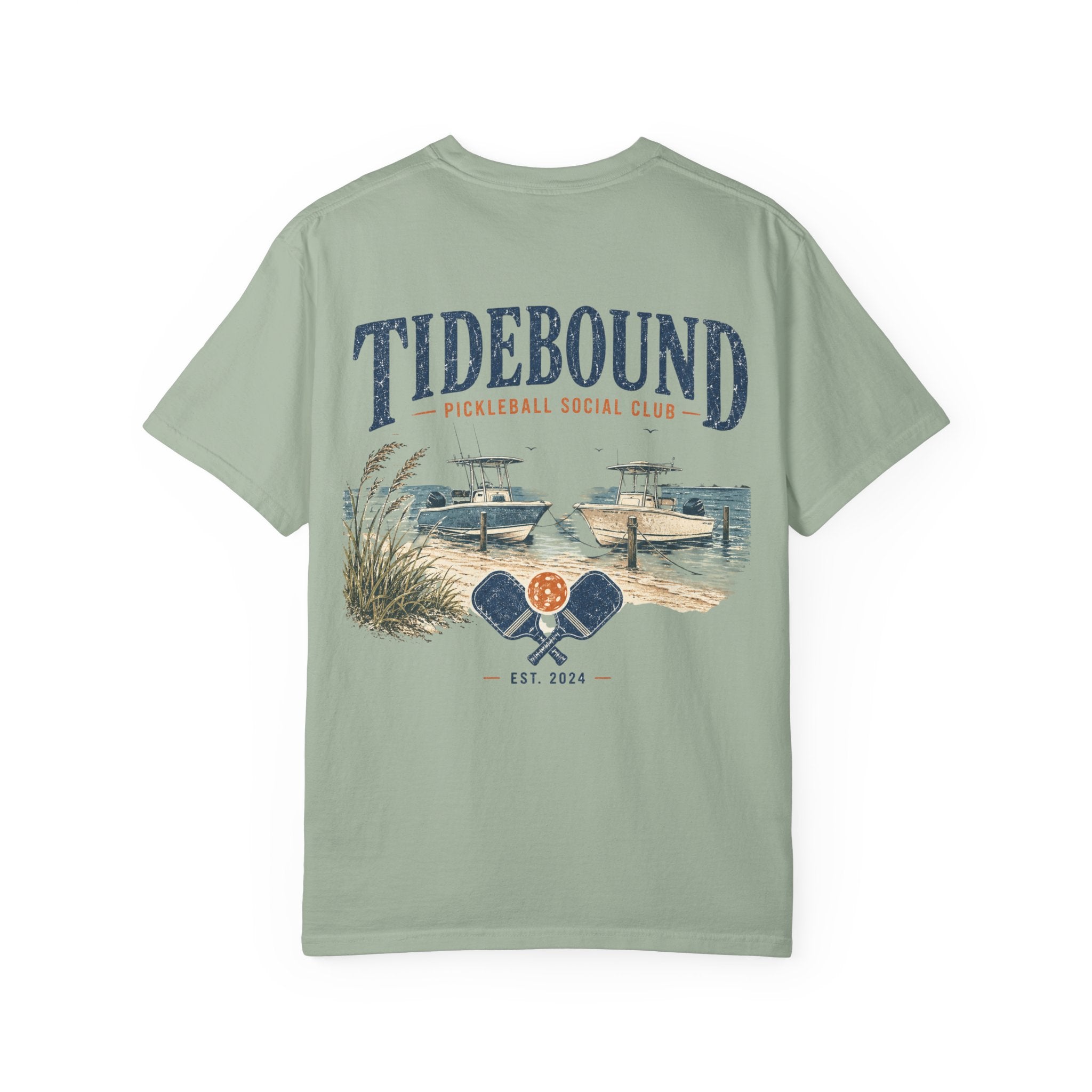 Tidebound Pickleball Club Tee — Coastal Boat & Paddles Graphic T-Shirt